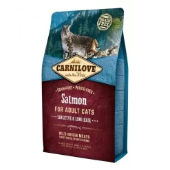 Carnilove Adult Sensitive & Long Hair Zalm Kattenvoer 2kg