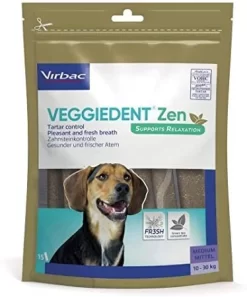Virbac Veggiedent Zen Kauwstrips 10-30kg M 350G