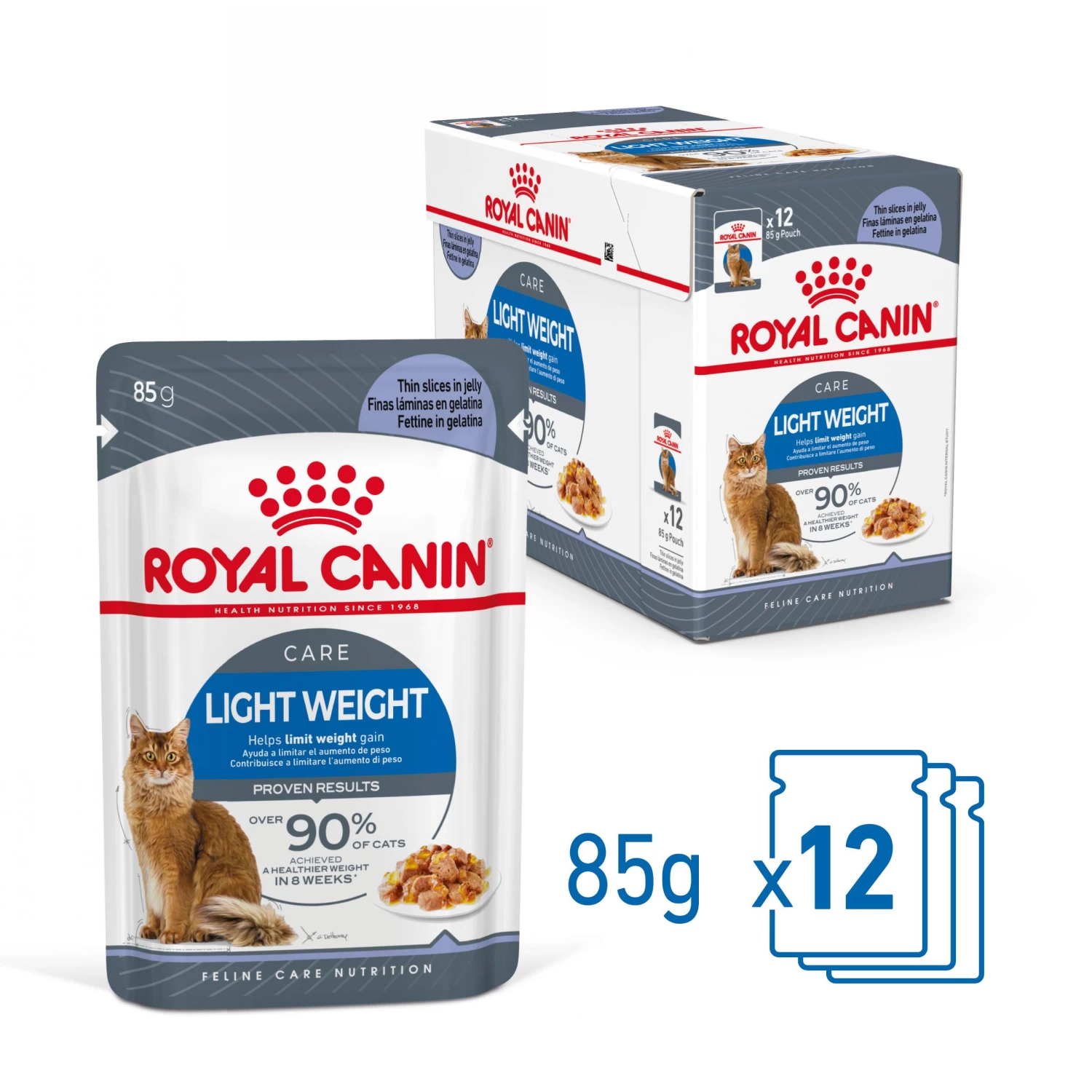 Royal Canin Light Weight Care Natvoer In Jelly Kattenvoer 12x85g - Afbeelding 3