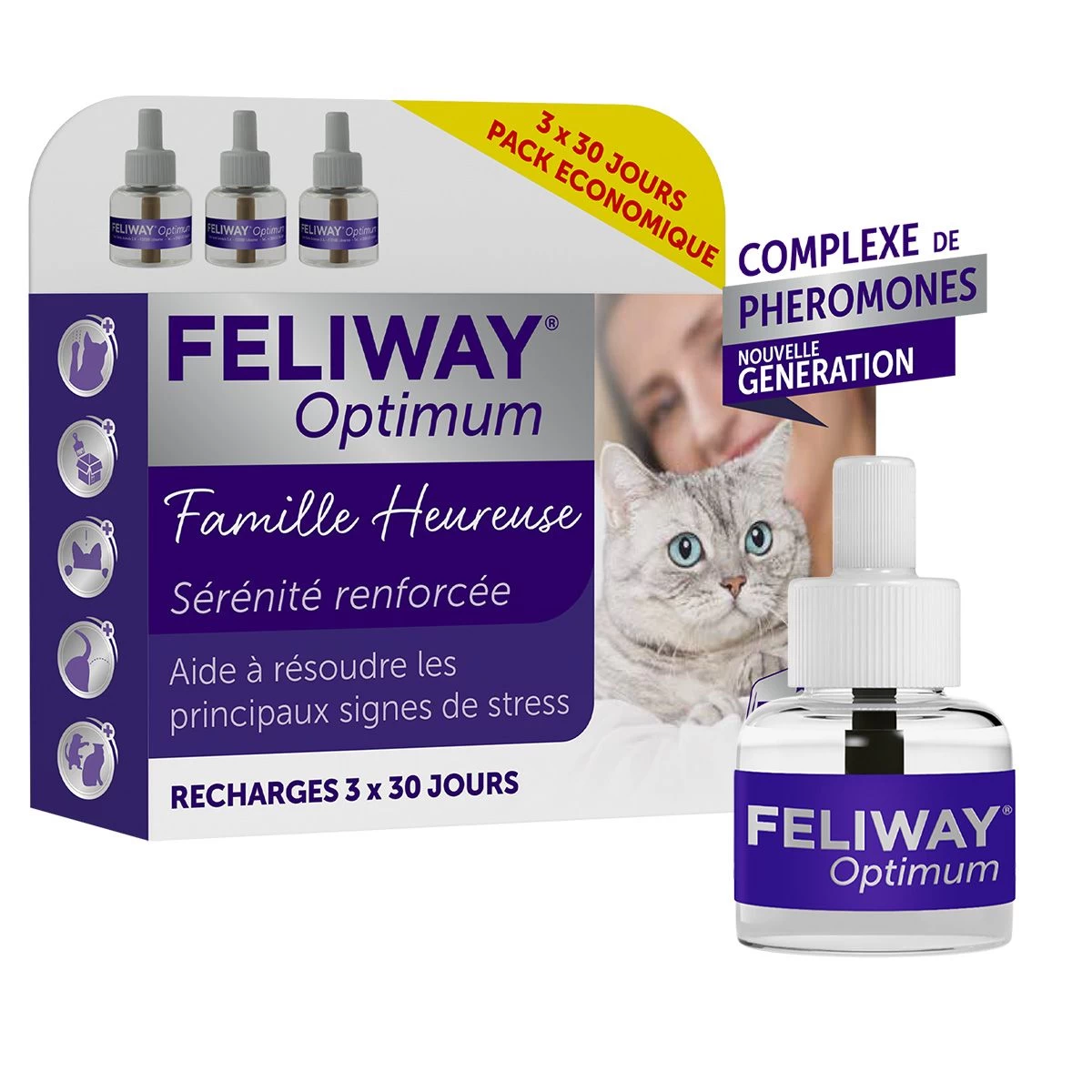 Feliway Optimum Navulling 3-pack 3x48ml